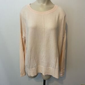 Gap Sweater Top SMALL Womens Light Pink Wool Blend Round Neck Oversized Winter18
